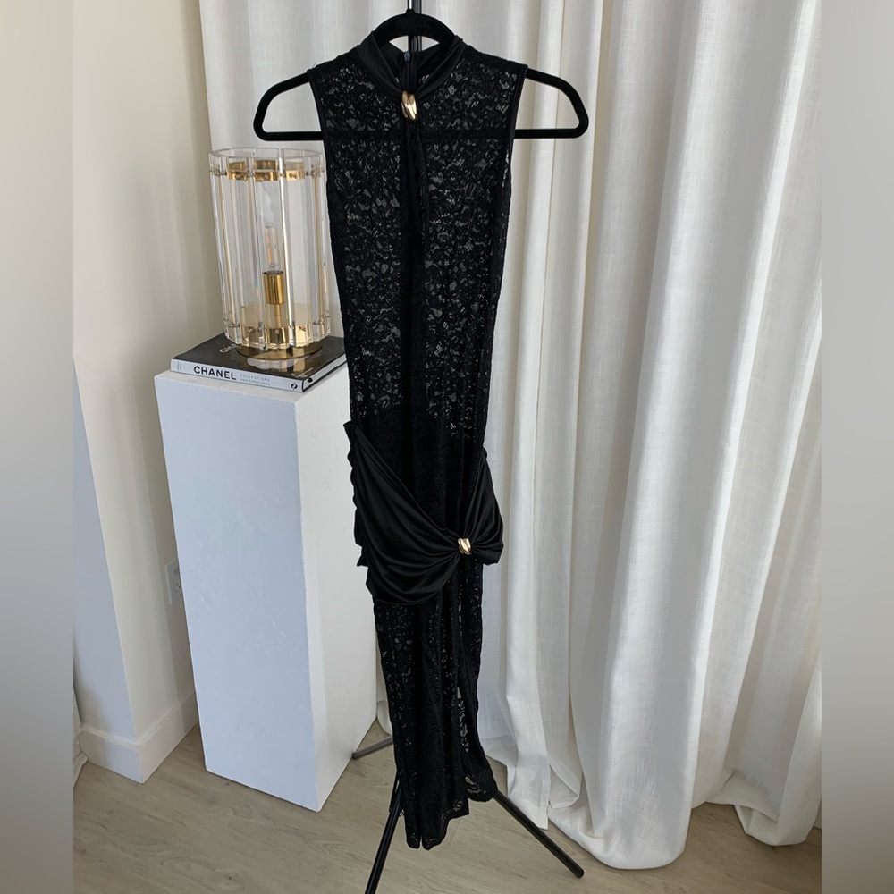 Black Lace Maxi Dress